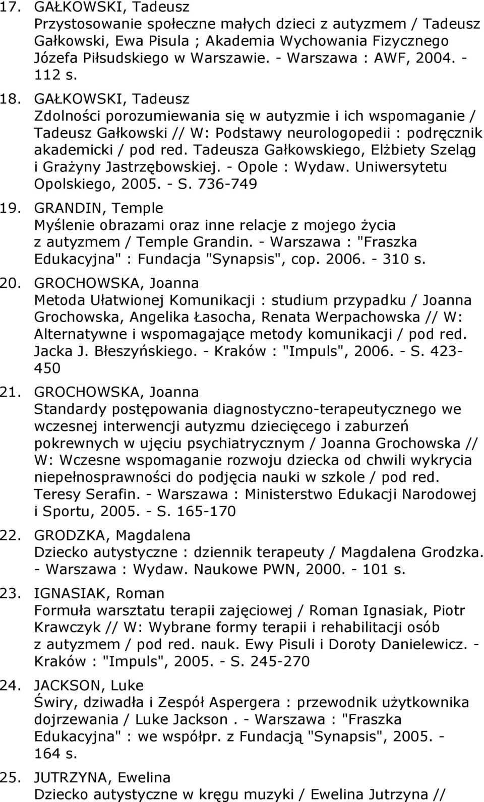 Tadeusza Gałkowskiego, Elżbiety Szeląg i Grażyny Jastrzębowskiej. - Opole : Wydaw. Uniwersytetu Opolskiego, 2005. - S. 736-749 19.