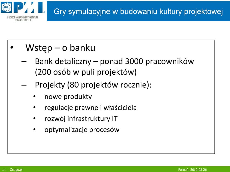 (80 projektów rocznie): nowe produkty regulacje