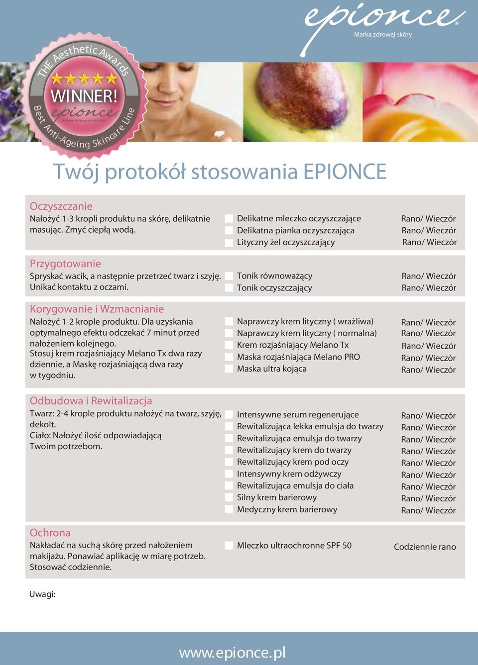 Dla uzyskania optymalnego efektu odczekać 7 minut przed nałożeniem kolejnego. Stosuj krem rozjaśniający Melano Tx dwa razy dziennie, a Maskę rozjaśniającą dwa razy w tygodniu.
