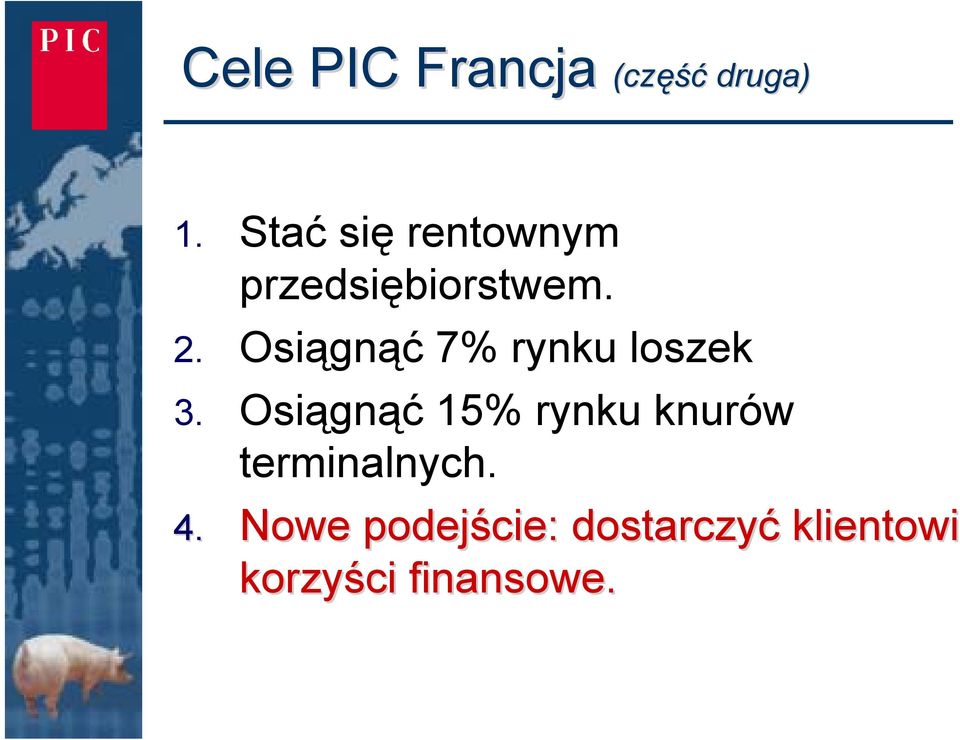 Osiągnąć 7% rynku loszek 3.