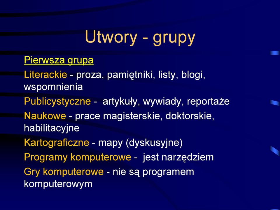 magisterskie, doktorskie, habilitacyjne Kartograficzne - mapy (dyskusyjne)