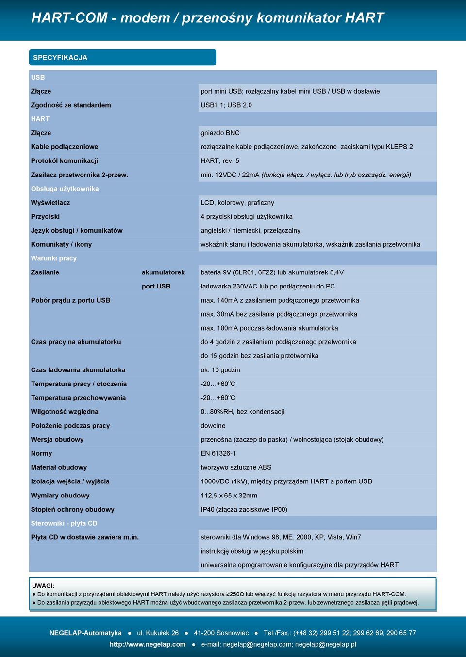 12VDC / 22mA (funkcja włącz. / wyłącz. lub tryb oszczędz.