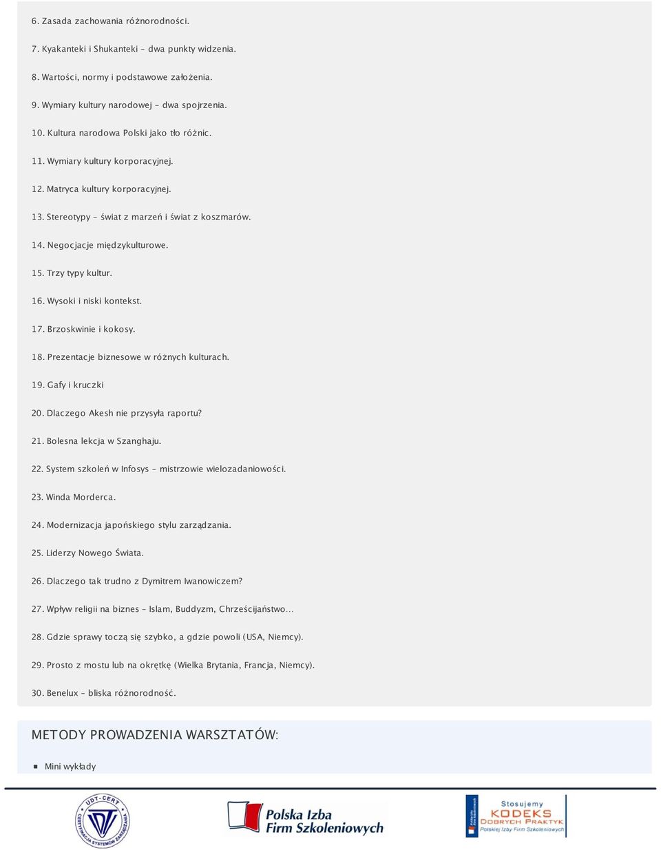 Trzy typy kultur. 16. Wysoki i niski kontekst. 17. Brzoskwinie i kokosy. 18. Prezentacje biznesowe w różnych kulturach. 19. Gafy i kruczki 20. Dlaczego Akesh nie przysyła raportu? 21.