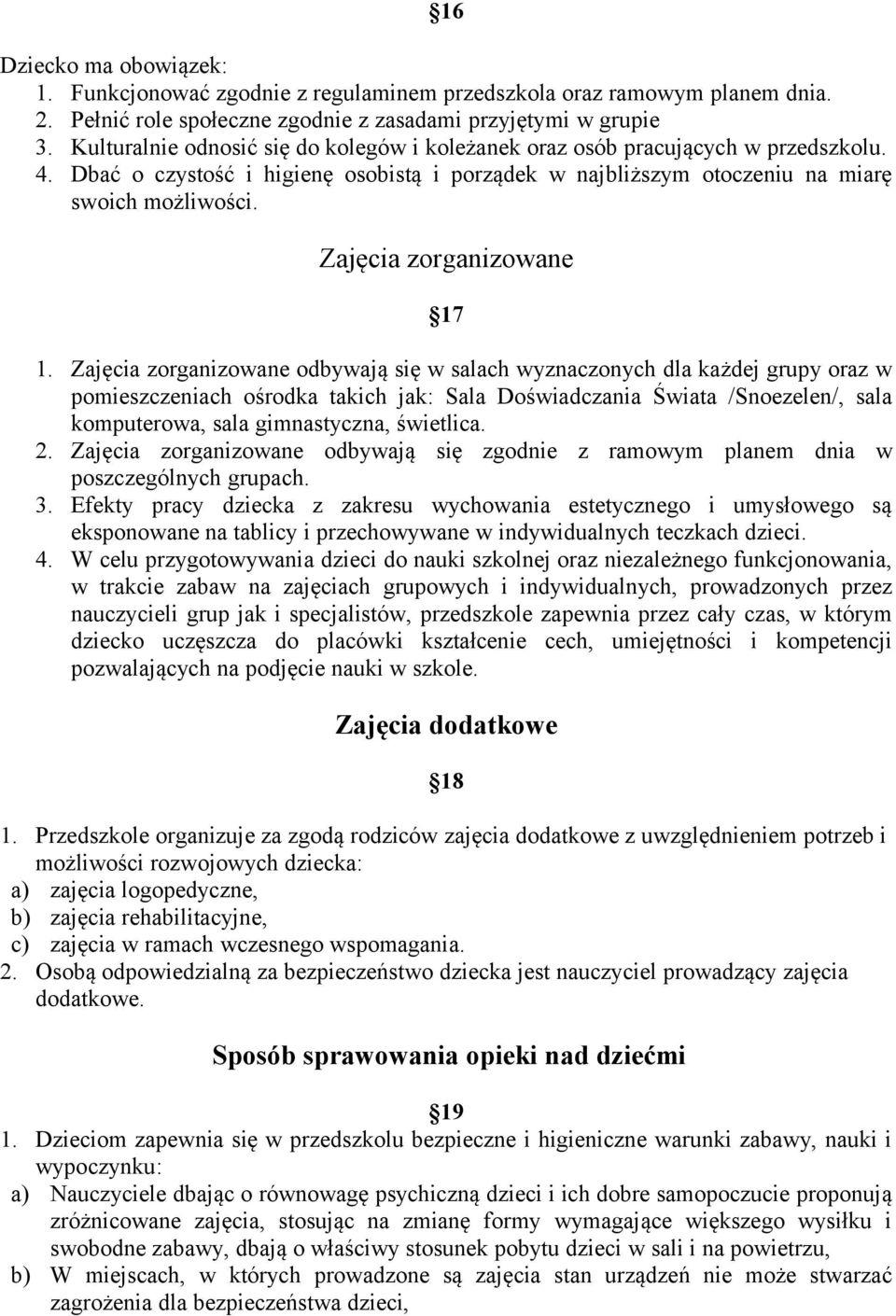 Zajęcia zorganizowane 17 1.