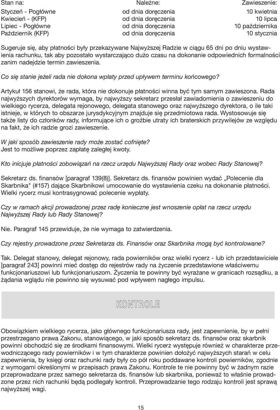 odpowiednich formalności zanim nadejdzie termin zawieszenia. Co się stanie jeżeli rada nie dokona wpłaty przed upływem terminu końcowego?