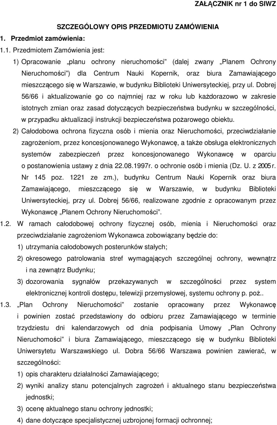 Przedmiot zamówienia: 1.