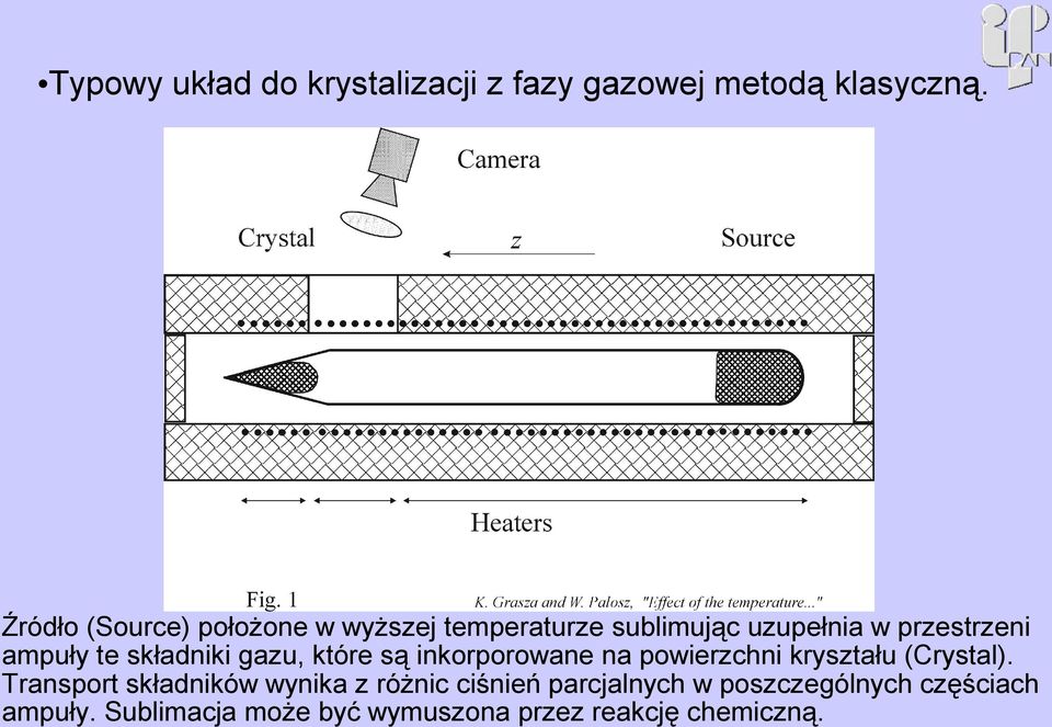 składniki gazu, które są inkorporowane na powierzchni kryształu (Crystal).