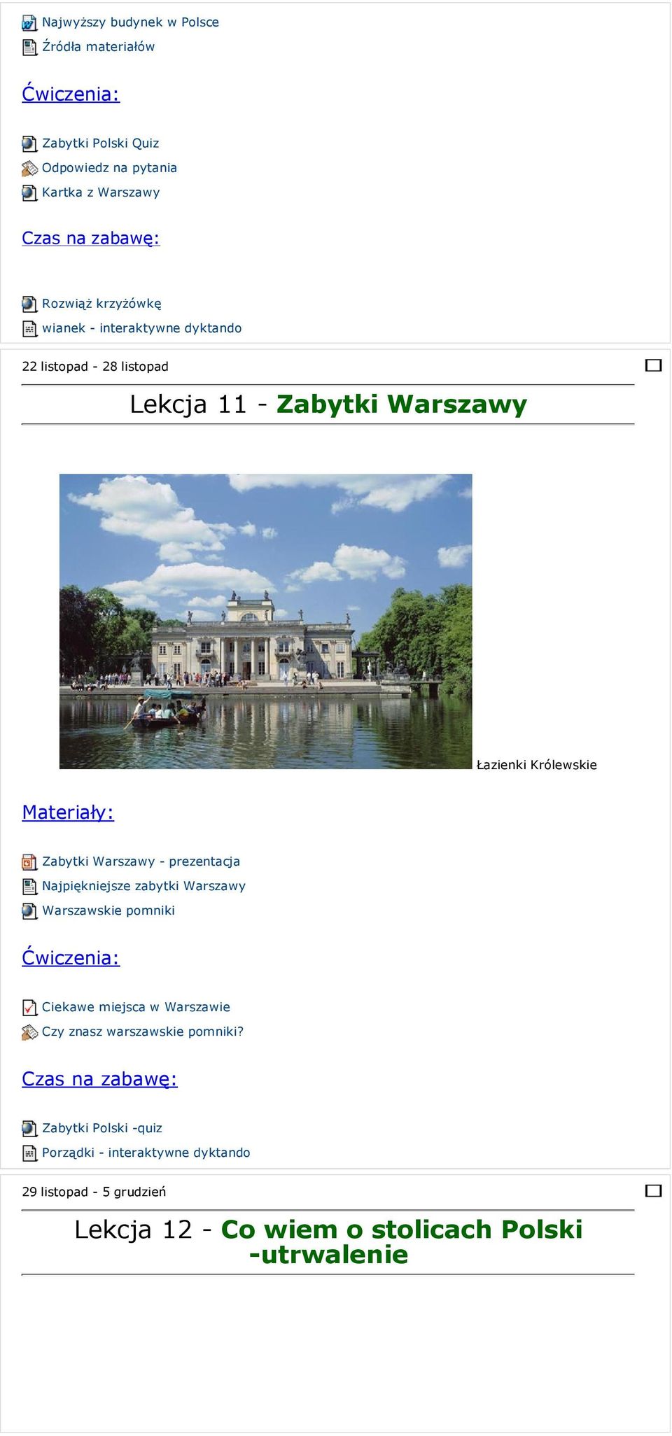 prezentacja Najpiękniejsze zabytki Warszawy Warszawskie pomniki Ciekawe miejsca w Warszawie Czy znasz warszawskie pomniki?