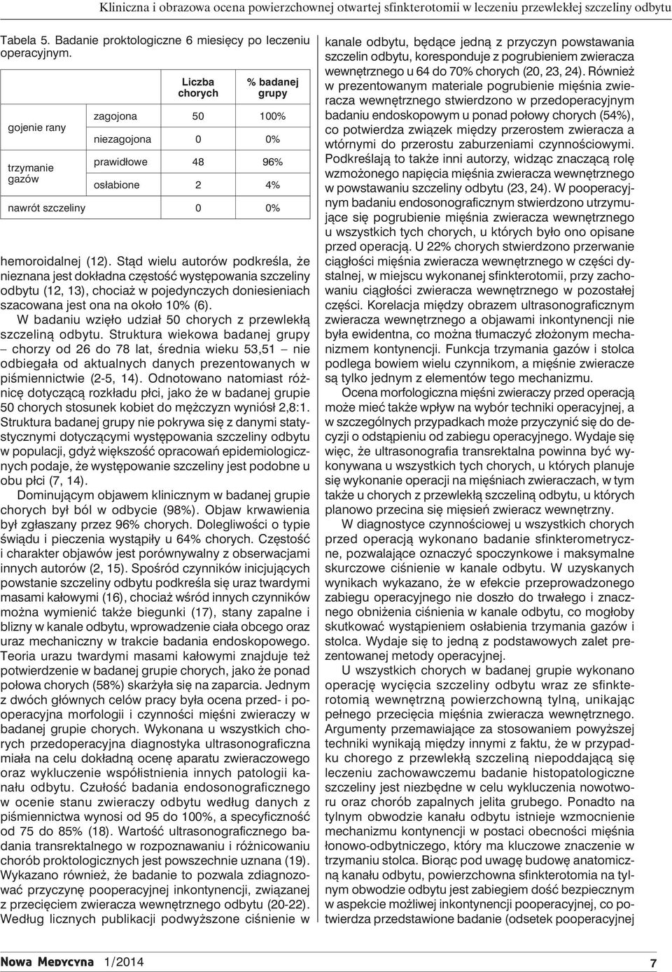 Stąd wielu autorów podkreśla, że nieznana jest dokładna częstość występowania szczeliny (12, 13), chociaż w pojedynczych doniesieniach szacowana jest ona na około 10% (6).