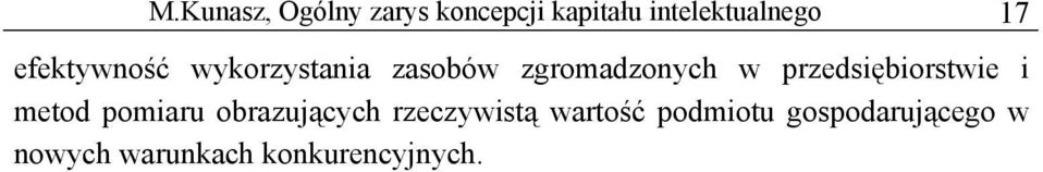 przedsiębiorstwie i metod pomiaru obrazujących rzeczywistą