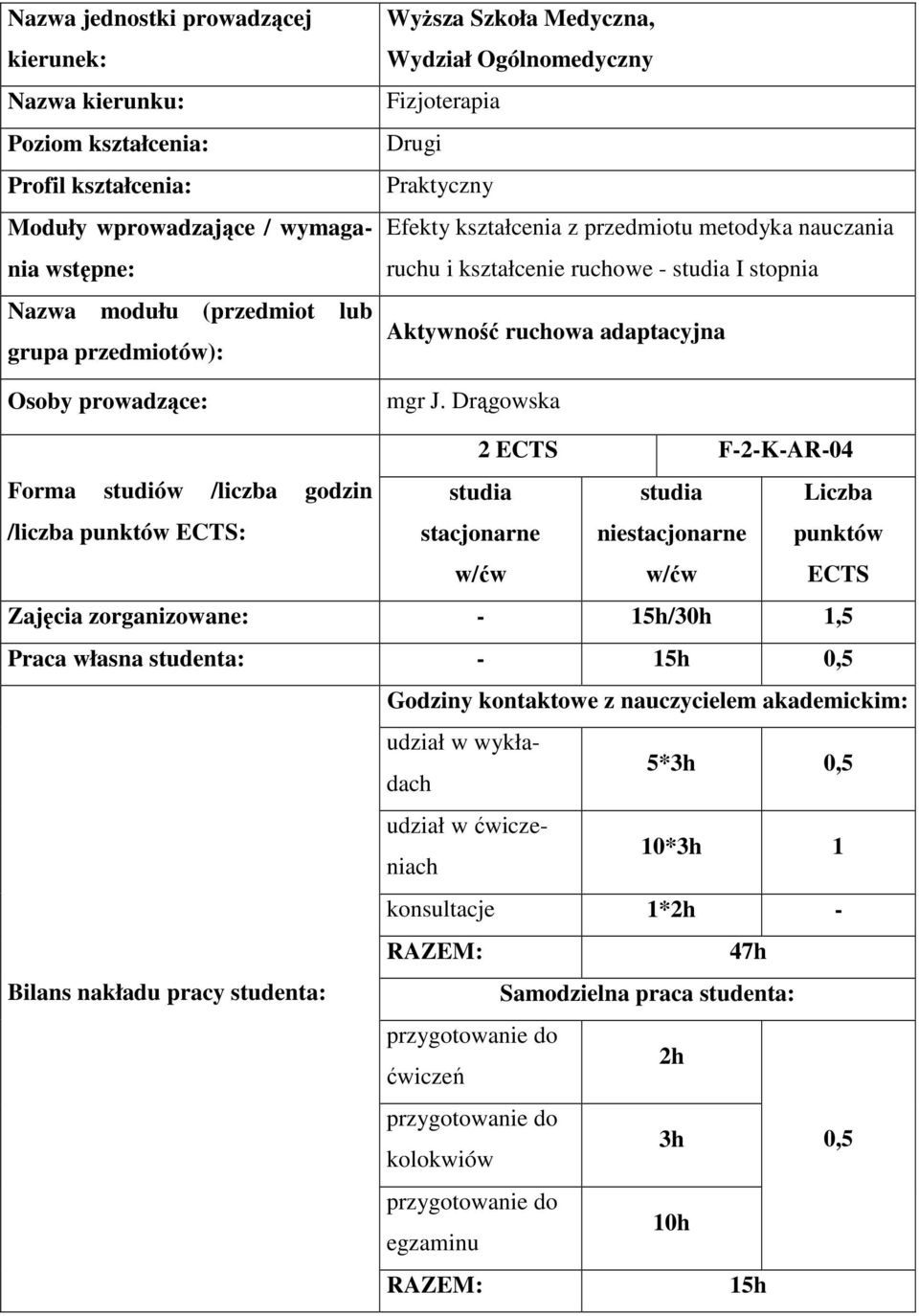 ruchowa adaptacyjna mgr J.