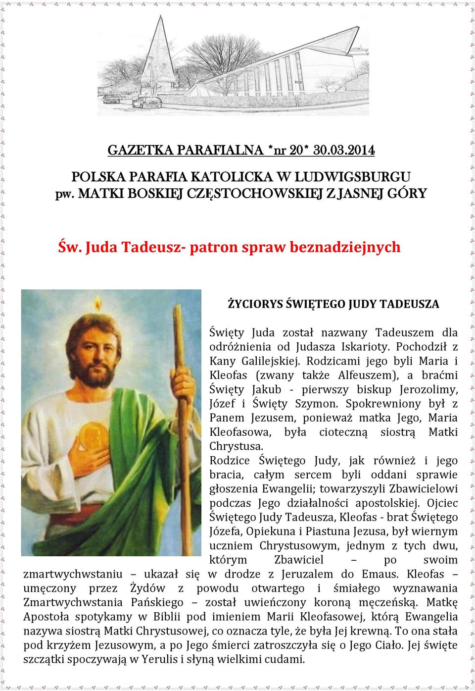 Św. Juda Tadeusz- patron spraw beznadziejnych - PDF Free Download
