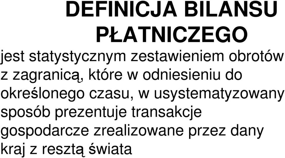określonego czasu, w usystematyzowany sposób prezentuje