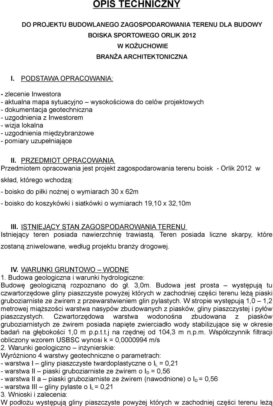 międzybranżowe - pomiary uzupełniające II.