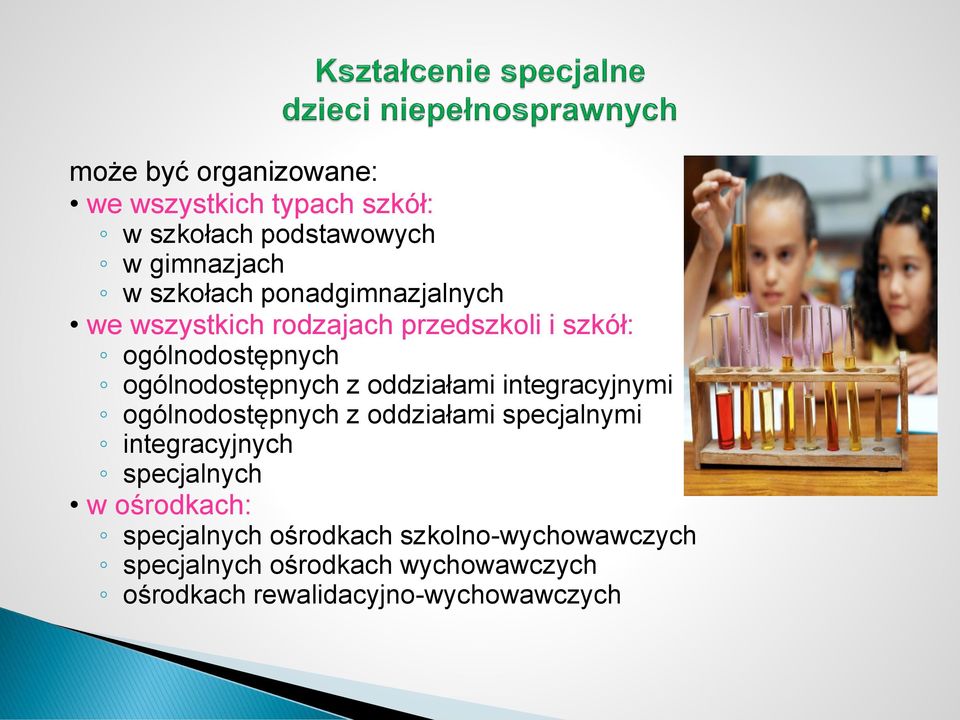 oddziałami integracyjnymi ogólnodostępnych z oddziałami specjalnymi integracyjnych specjalnych w