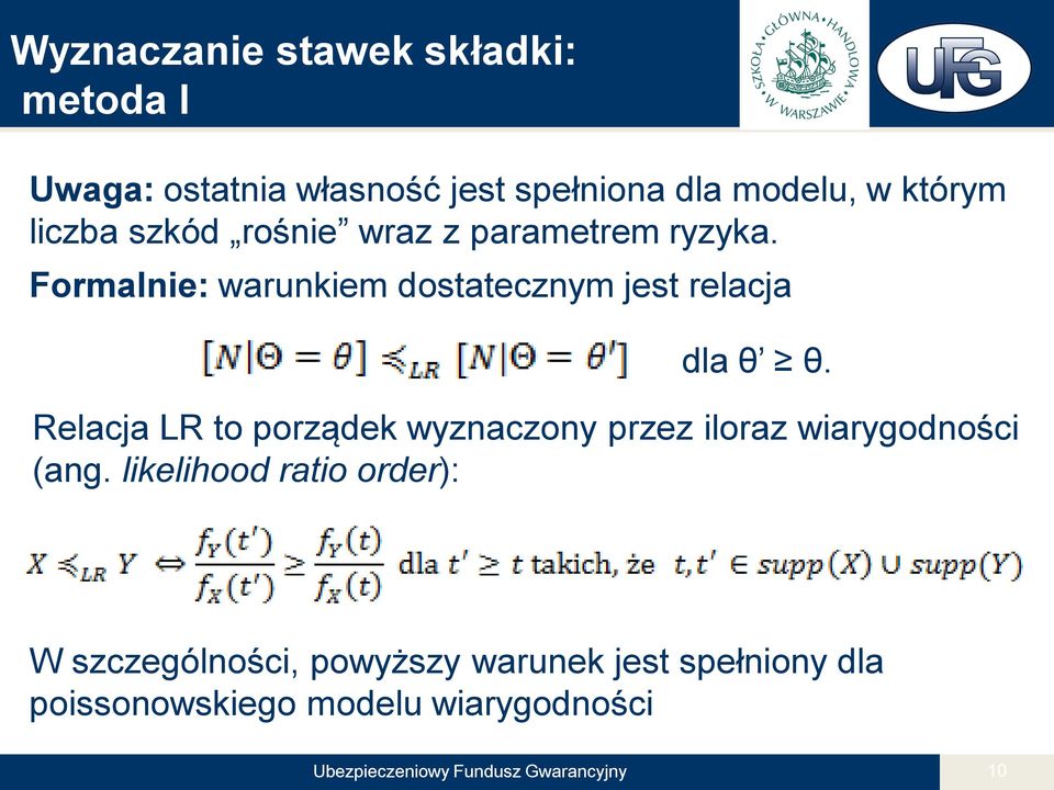 Relacja LR to porządek wyznaczony przez iloraz wiarygodności (ang.