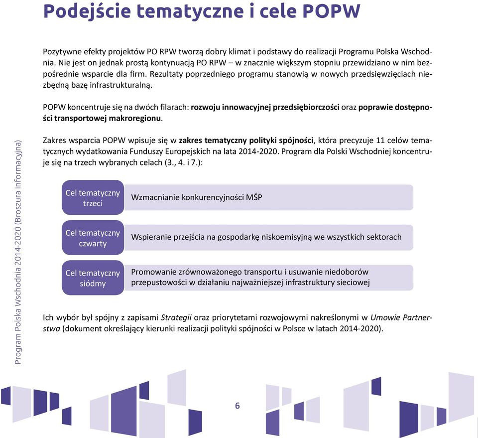 Rezultaty poprzedniego programu stanowią w nowych przedsięwzięciach niezbędną bazę infrastrukturalną.
