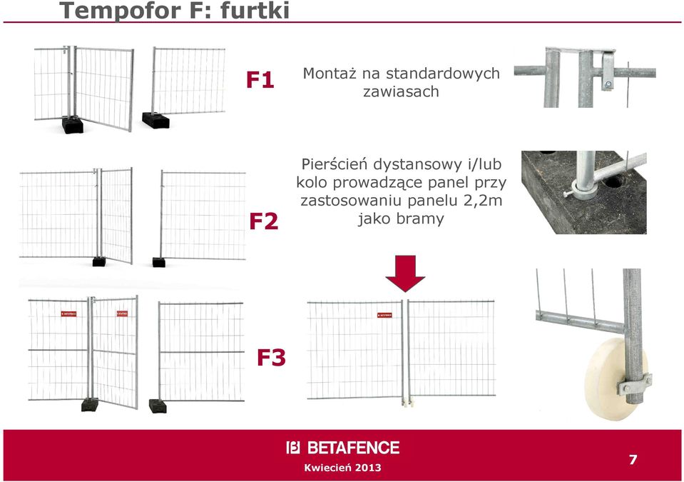 dystansowy i/lub kolo prowadzące panel