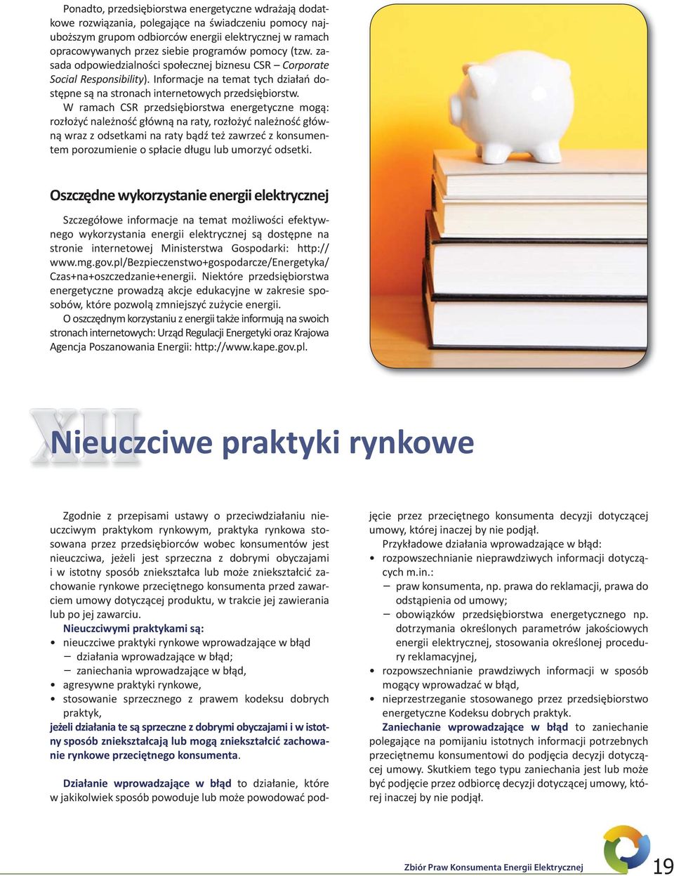 W ramach CSR przedsiębiorstwa energetyczne mogą: rozłożyć należność główną na raty, rozłożyć należność główną wraz z odsetkami na raty bądź też zawrzeć z konsumentem porozumienie o spłacie długu lub