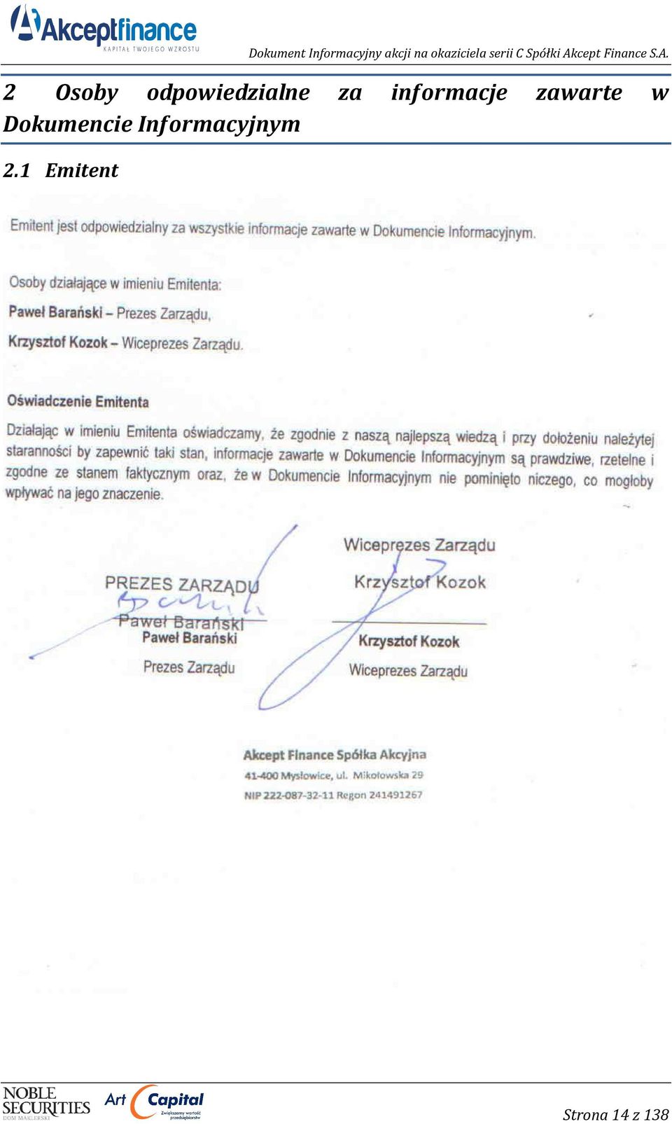 Dokumencie Informacyjnym
