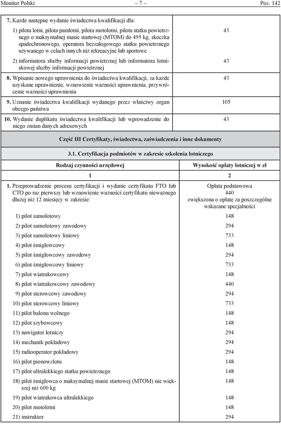 spadochronowego, operatora bezzałogowego statku powietrznego używanego w celach innych niż rekreacyjne lub sportowe 2) informatora służby informacji powietrznej lub informatora lotniskowej służby