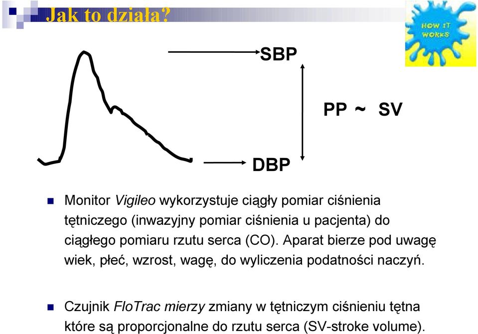 pomiar ciśnienia u pacjenta) do ciągłego pomiaru rzutu serca (CO).