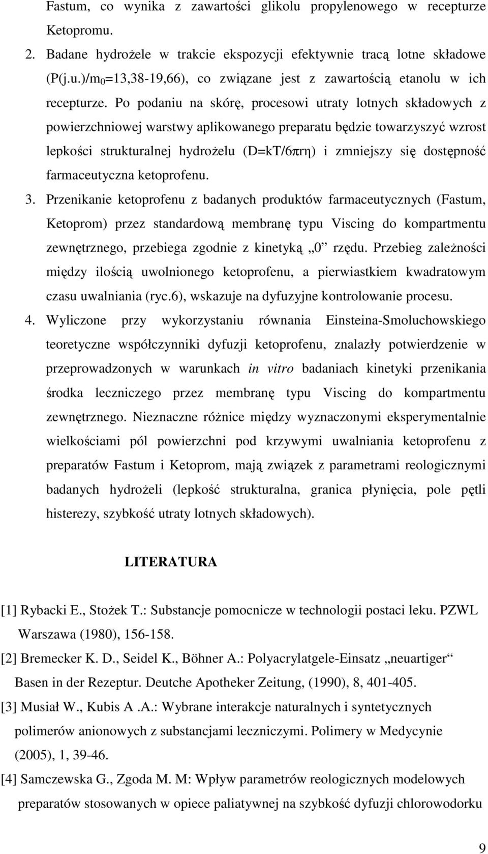 dostępność farmaceutyczna ketoprofenu. 3.