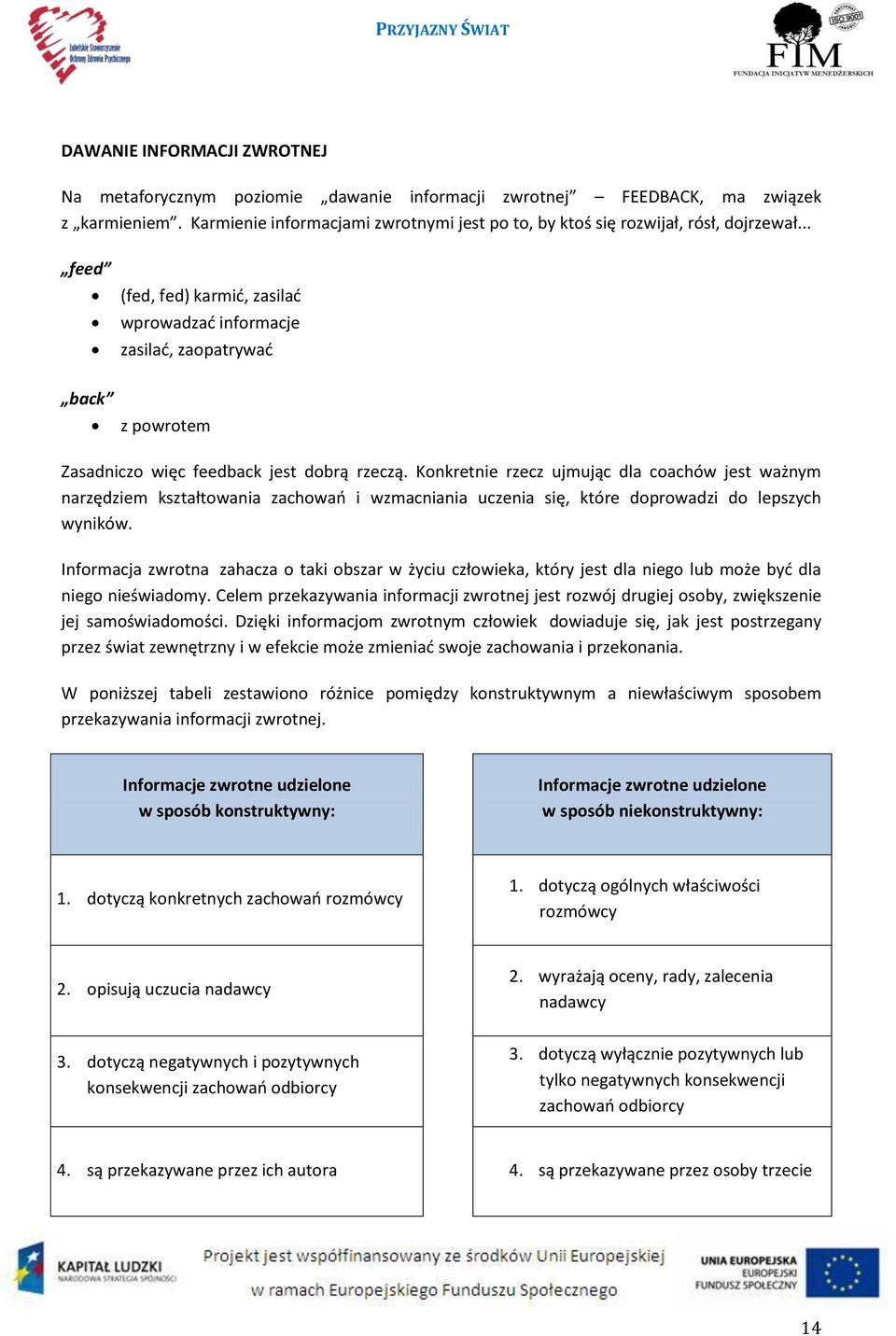 Konkretnie rzecz ujmując dla coachów jest ważnym narzędziem kształtowania zachowań i wzmacniania uczenia się, które doprowadzi do lepszych wyników.