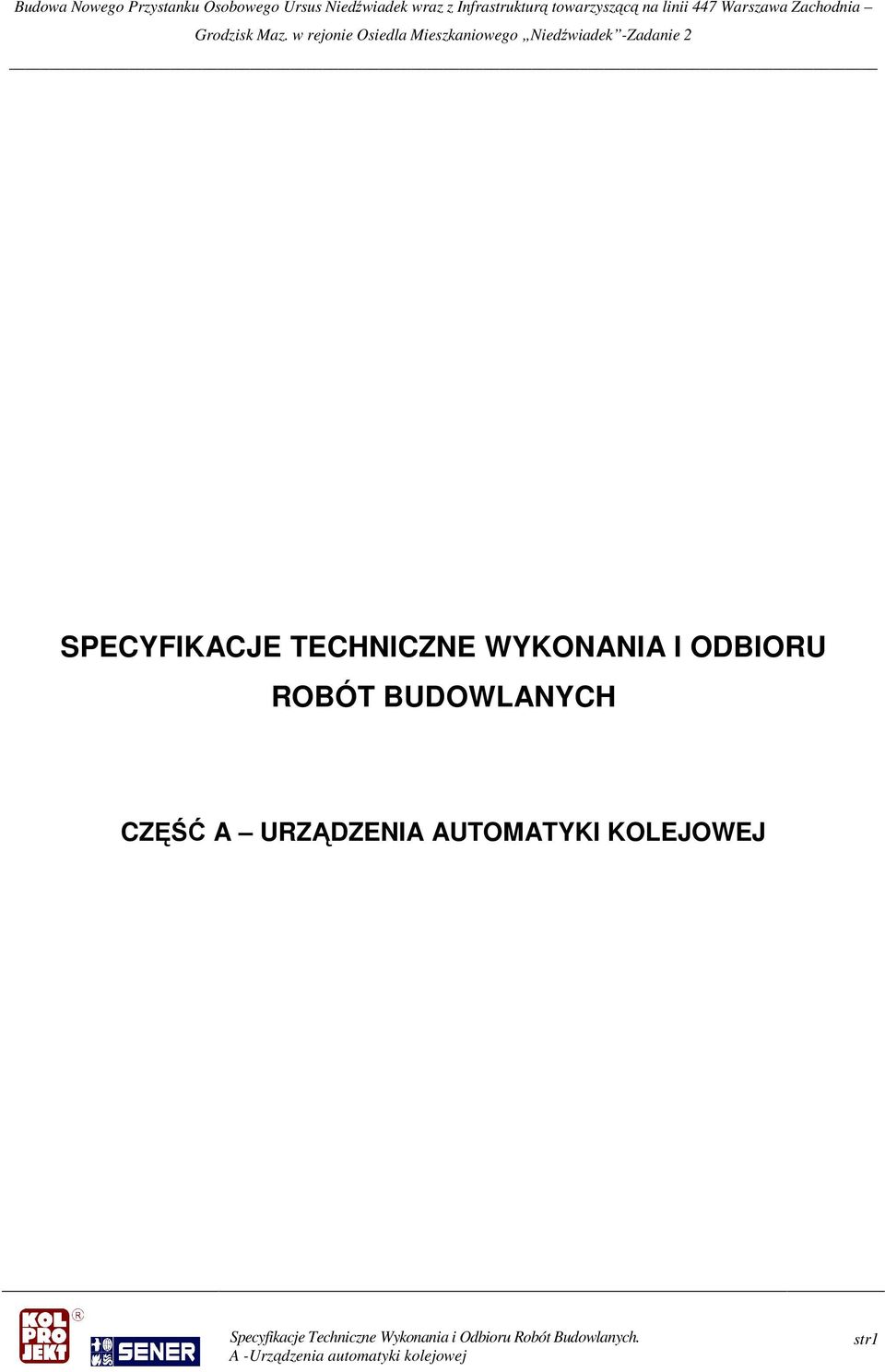 BUDOWLANYCH CZĘŚĆ A