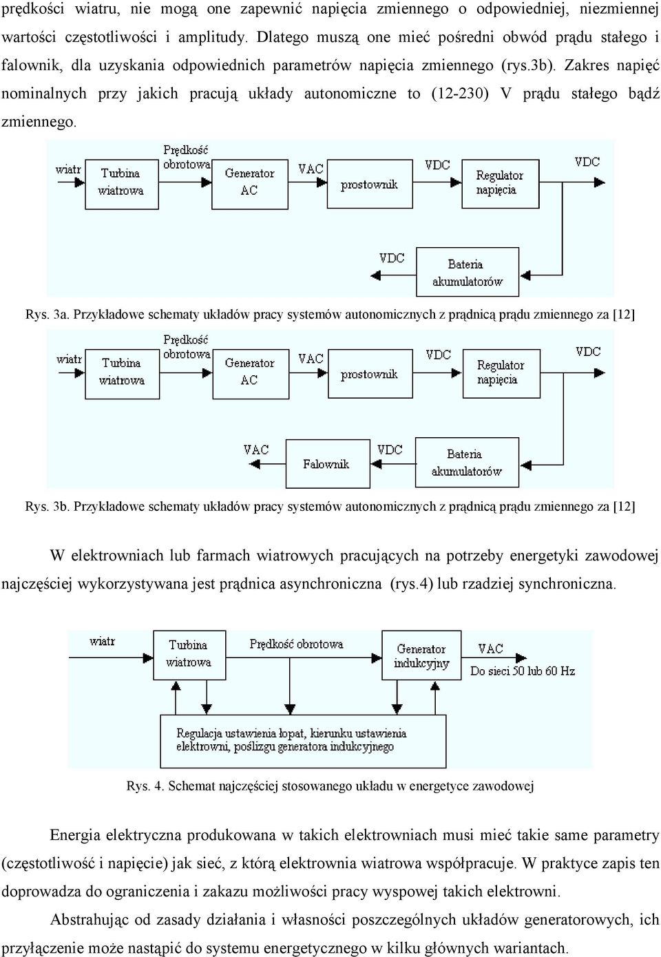 Zakres napięć nominalnych przy jakich pracują układy autonomiczne to (12-230) V prądu stałego bądź zmiennego. Rys. 3a.