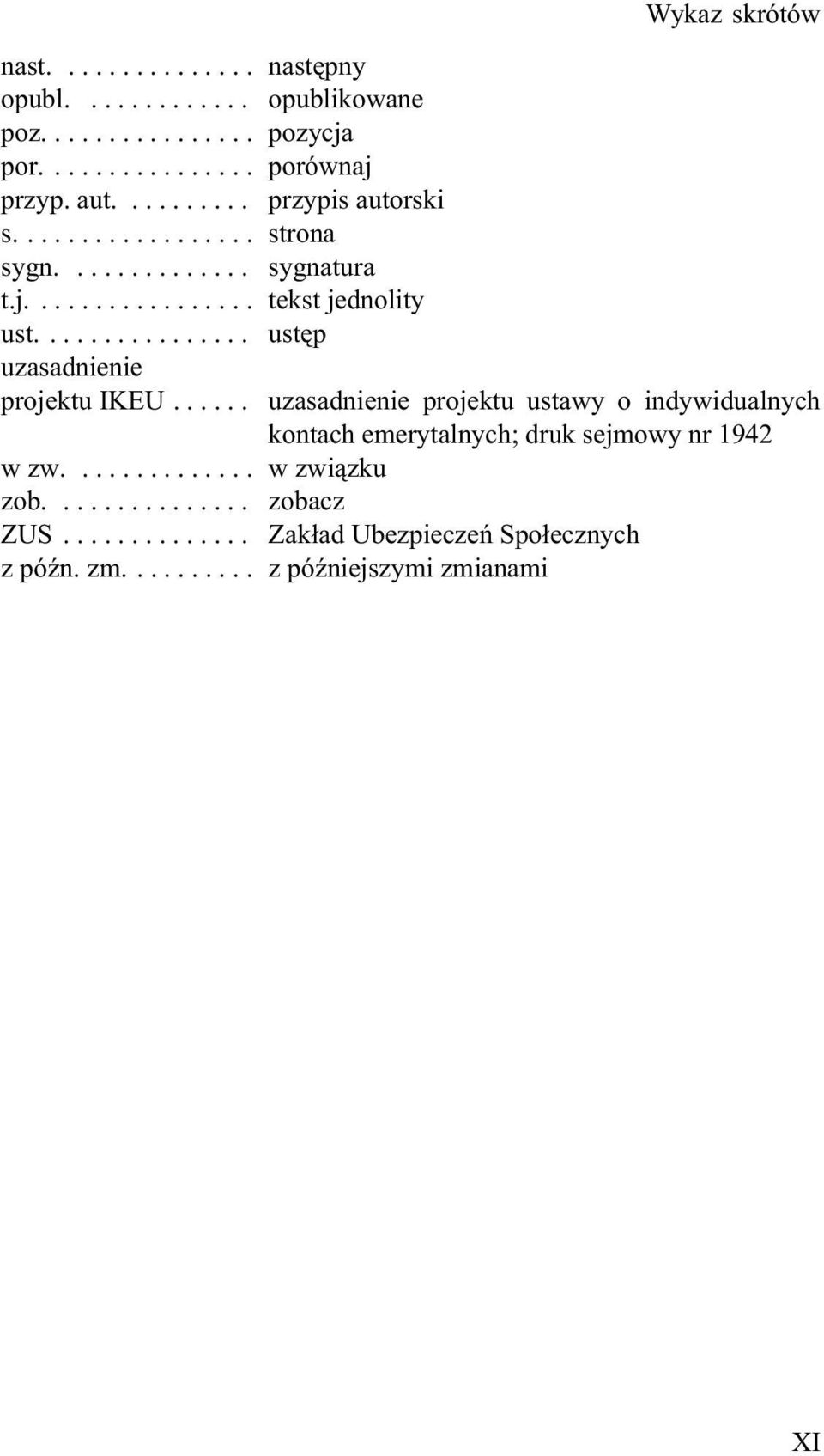 ... ustêp uzasadnienie projektu IKEU.