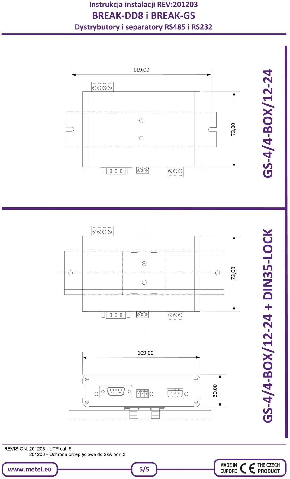 GS-4/4-BOX/12-24 + DIN35-LOCK REVISION: 201203 -