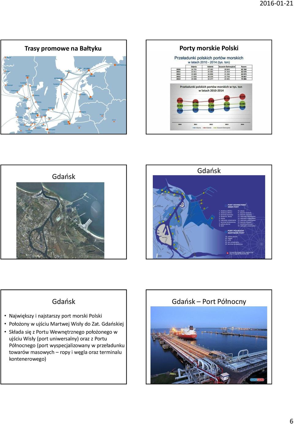 Gdańskiej Składa się z Portu Wewnętrznego położonego w ujściu Wisły (port uniwersalny) oraz z
