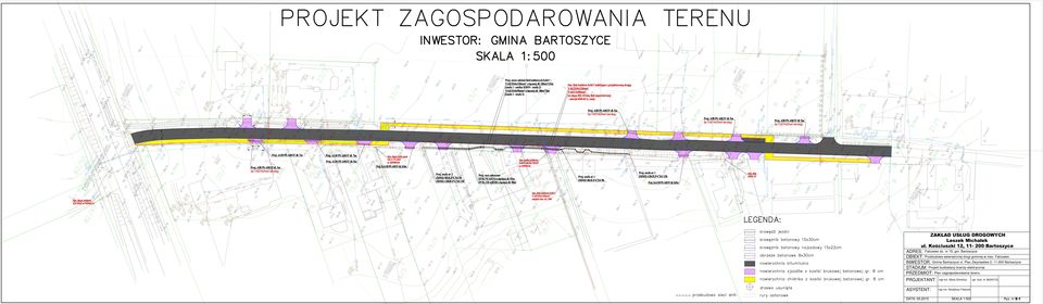 Plac Zwycięstwa 2, 11-200 Bartoszyce STADIUM: Projekt budowlany branży elektrycznej PRZEDMIOT: Plan zagospodarowania