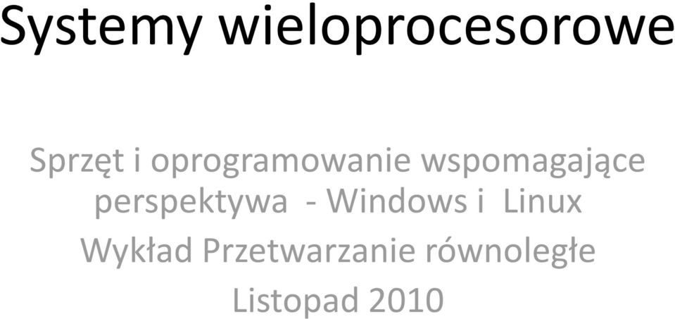 perspektywa - Windows i Linux