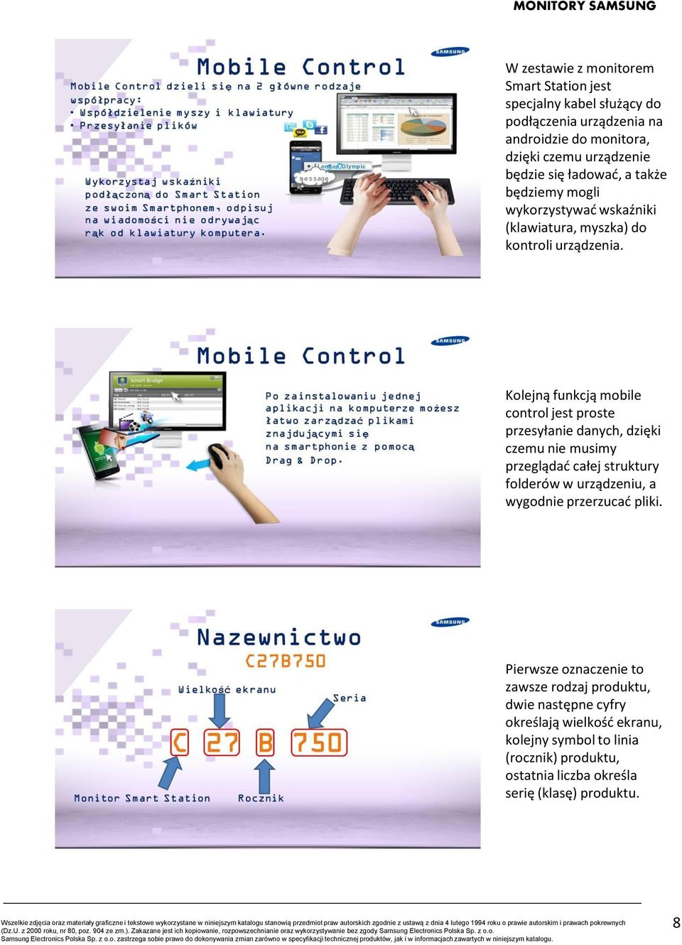 Kolejną funkcją mobile control jest proste przesyłanie danych, dzięki czemu nie musimy przeglądać całej struktury folderów w urządzeniu, a wygodnie
