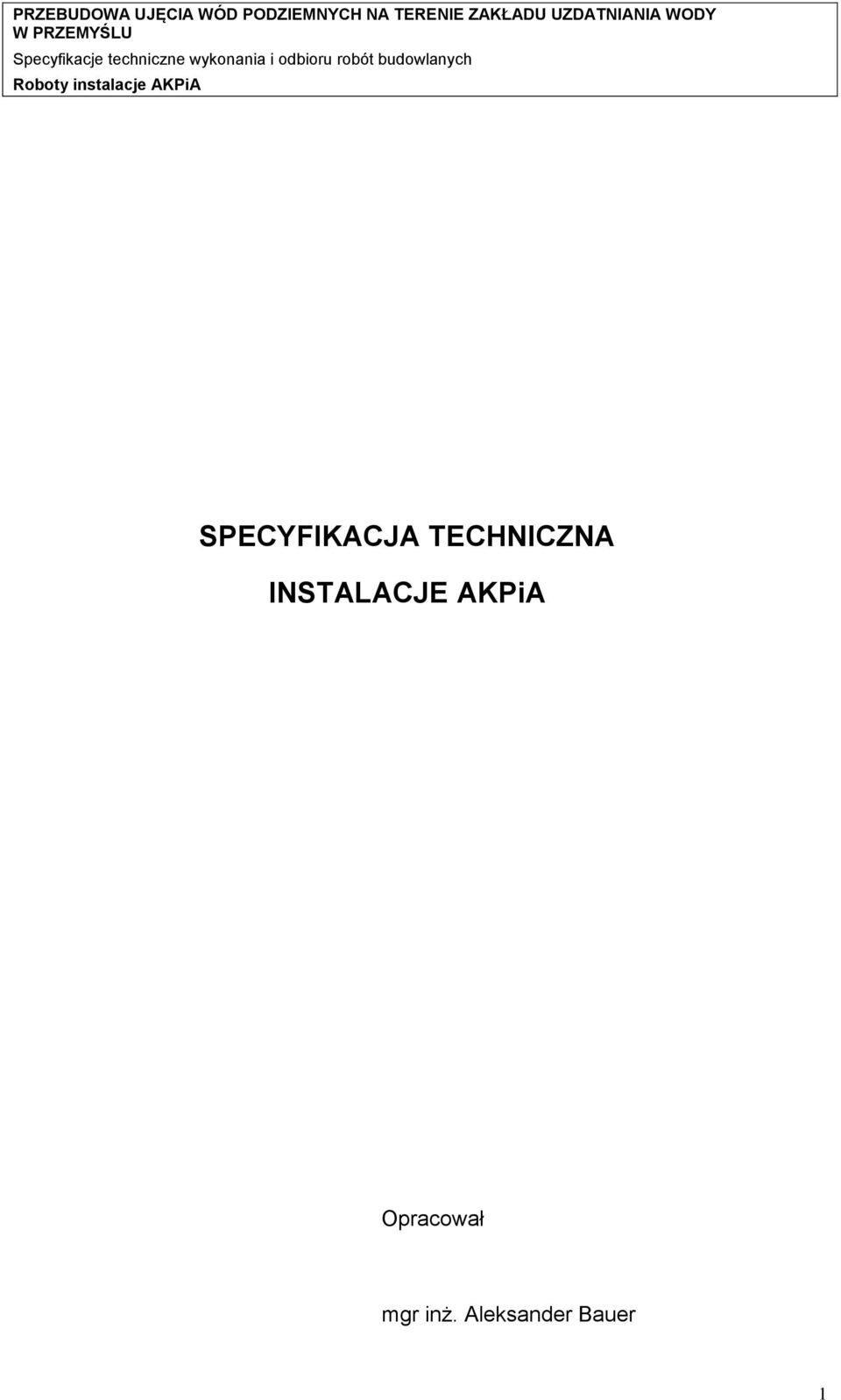 INSTALACJE AKPiA
