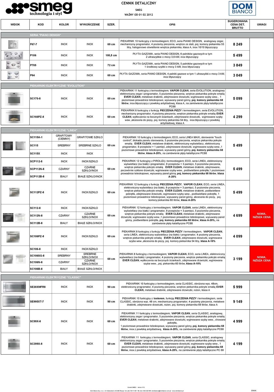 ultraszybkie o mocy 3,6 kw, inox błyszczący PŁYTA GAZOWA, seria PIANO DESIGN, 5 palników gazowych w tym 1 środkowy szybki o mocy 3 kw, inox błyszczący 3 849 PŁYTA GAZOWA, seria PIANO DESIGN, 4