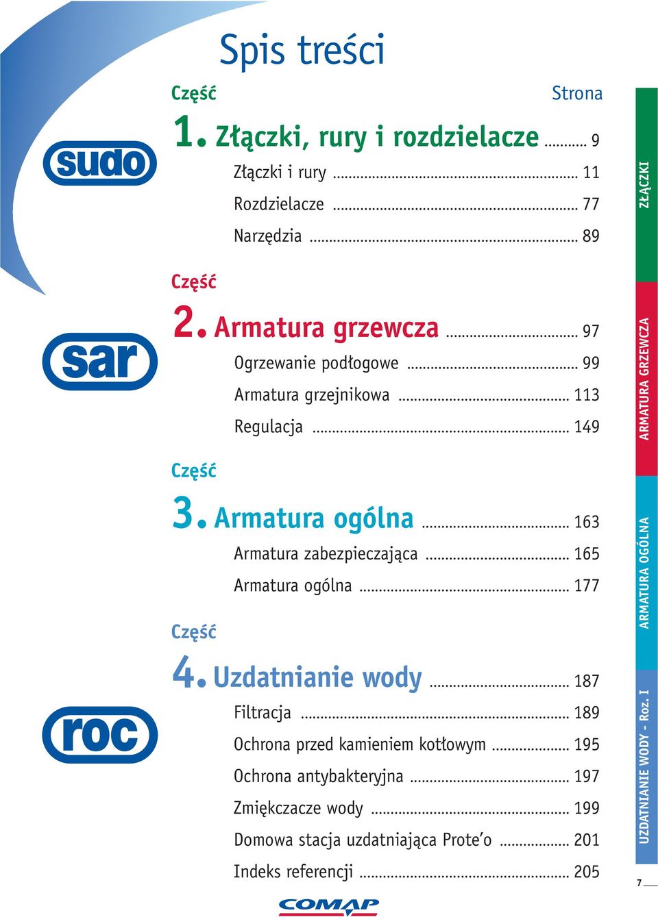 .. 63 Armatura zabezpieczajàca... 6 Armatura ogólna... 77 Cz Êç 4. Uzdatnianie wody... 87 Filtracja... 89 Ochrona przed kamieniem kot owym.