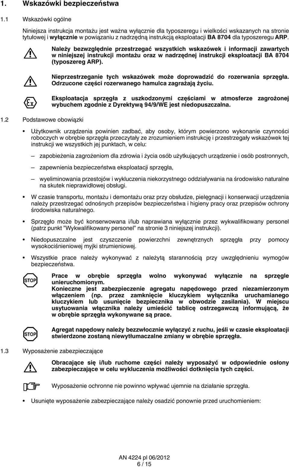 dla typoszeregu ARP. 1.
