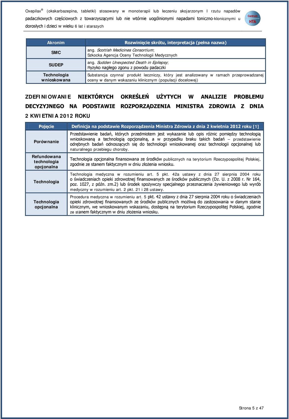 Scottish Medicines Consortium; Szkocka Agencja Oceny Technologii Medycznych ang.