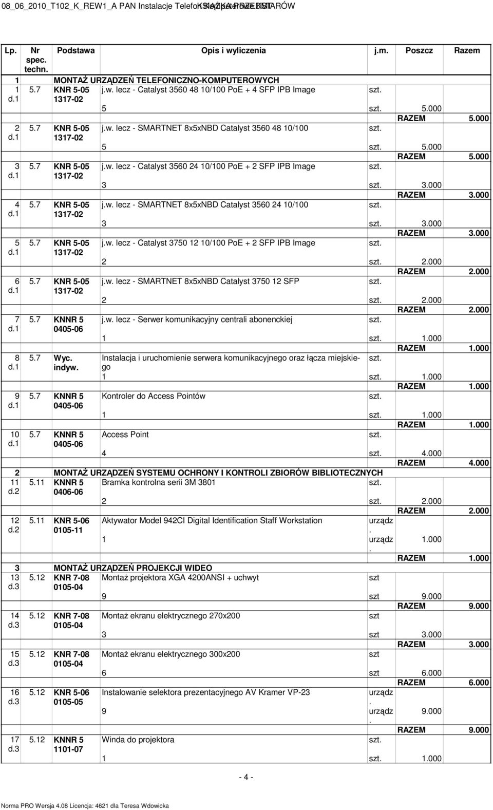 1317-02 57 KNR 5-05 1317-02 57 KNNR 5 0405-06 57 Wyc indyw 57 KNNR 5 0405-06 57 KNNR 5 0405-06 jw lecz - SMARTNET 8x5xNBD Catalyst 3560 48 10/100 5000 5 5000 5000 jw lecz - Catalyst 3560 24 10/100