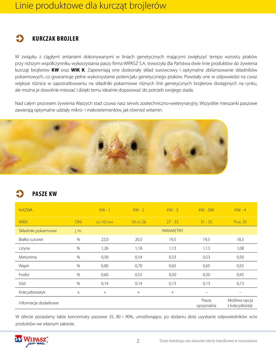 Zapewniają one doskonały skład surowcowy i optymalne zbilansowanie składników pokarmowych, co gwarantuje pełne wykorzystanie potencjału genetycznego ptaków.