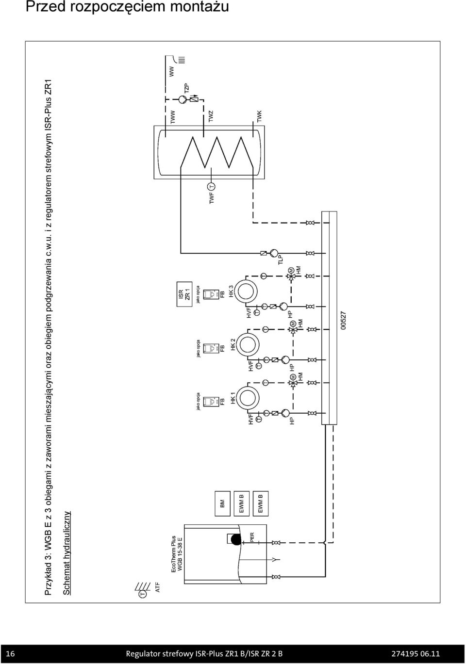 i z regulatorem strefowym ISR-Plus ZR1 Schemat hydrauliczny