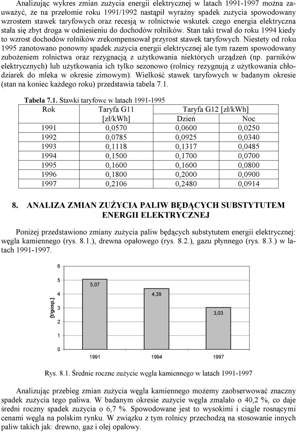 Stan taki trwał do roku 994 kiedy to wzrost dochodów rolników zrekompensował przyrost stawek taryfowych.