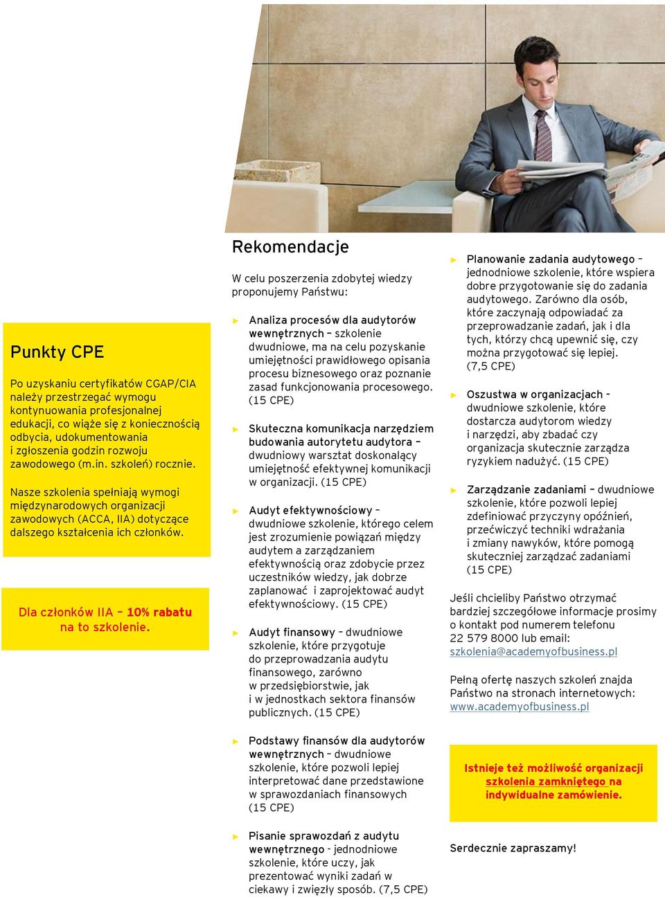 Dla członków IIA 10% rabatu na to szkolenie.
