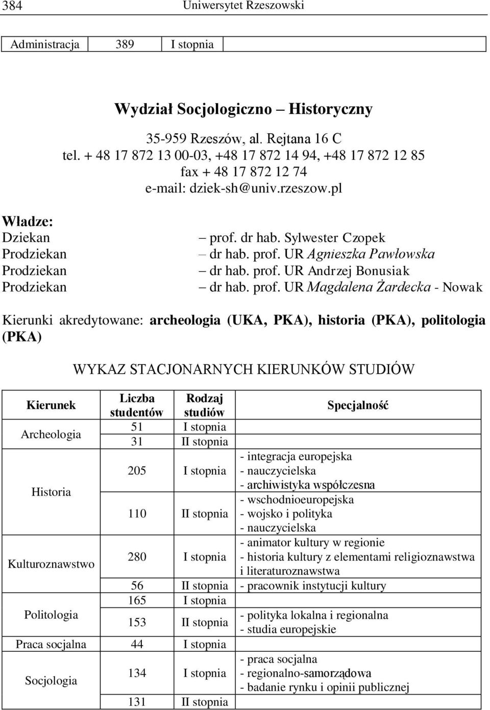 prof. UR Andrzej Bonusiak dr hab. prof.