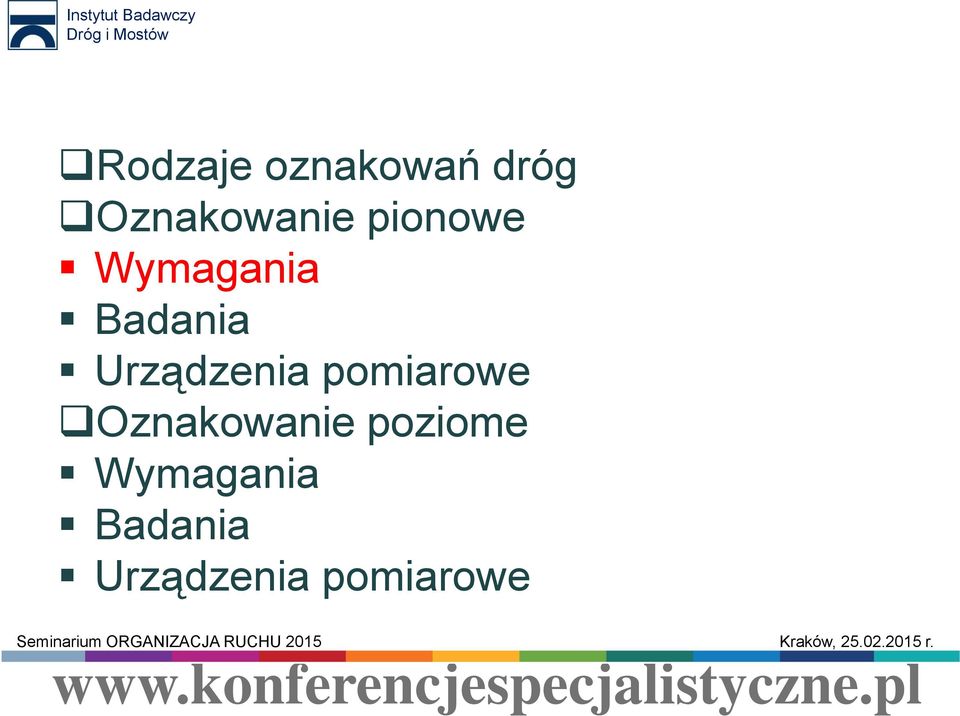 Urządzenia pomiarowe Oznakowanie