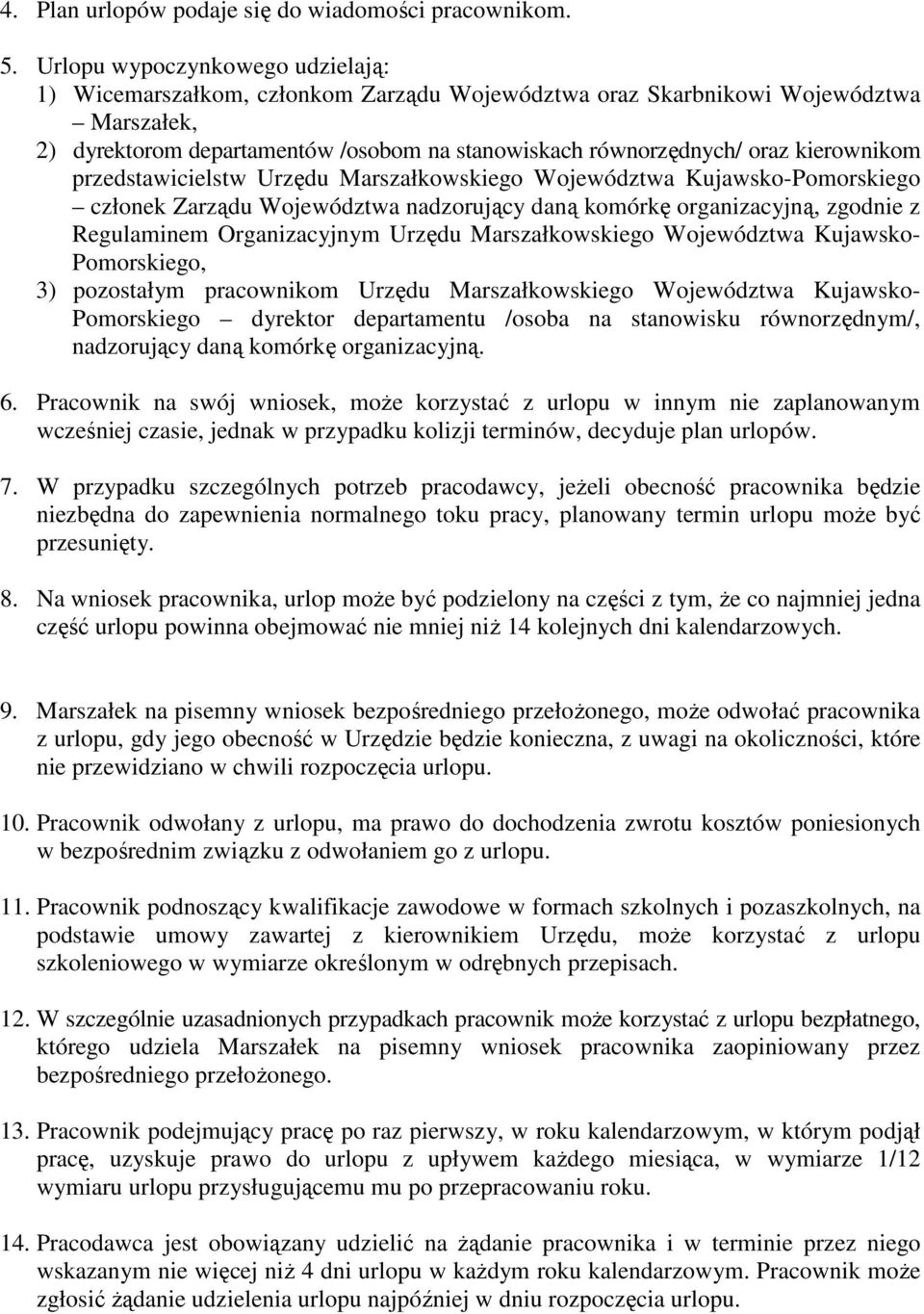 Regulamin Pracy Urzędu Marszałkowskiego Województwa Kujawsko-Pomorskiego W Toruniu - Pdf Free Download