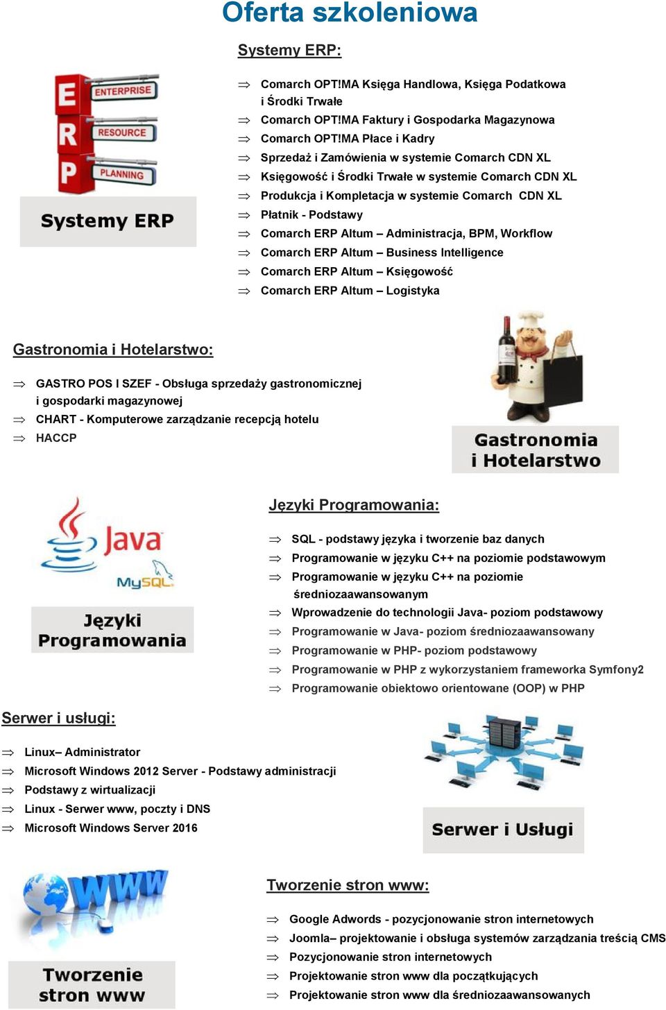 Altum Administracja, BPM, Workflow Comarch ERP Altum Business Intelligence Comarch ERP Altum Księgowość Comarch ERP Altum Logistyka Gastronomia i Hotelarstwo: GASTRO POS I SZEF - Obsługa sprzedaży